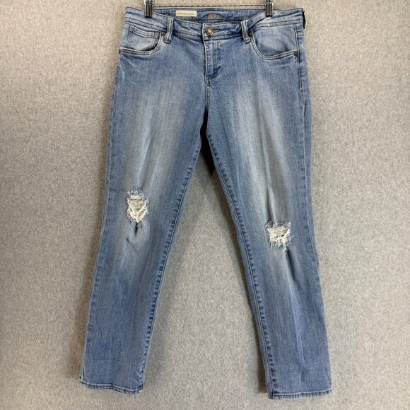 Kut From The Kloth Adele Slouchy Boyfriend Distressed Jeans Womens Size 10 Denim - Picture 1 of 15